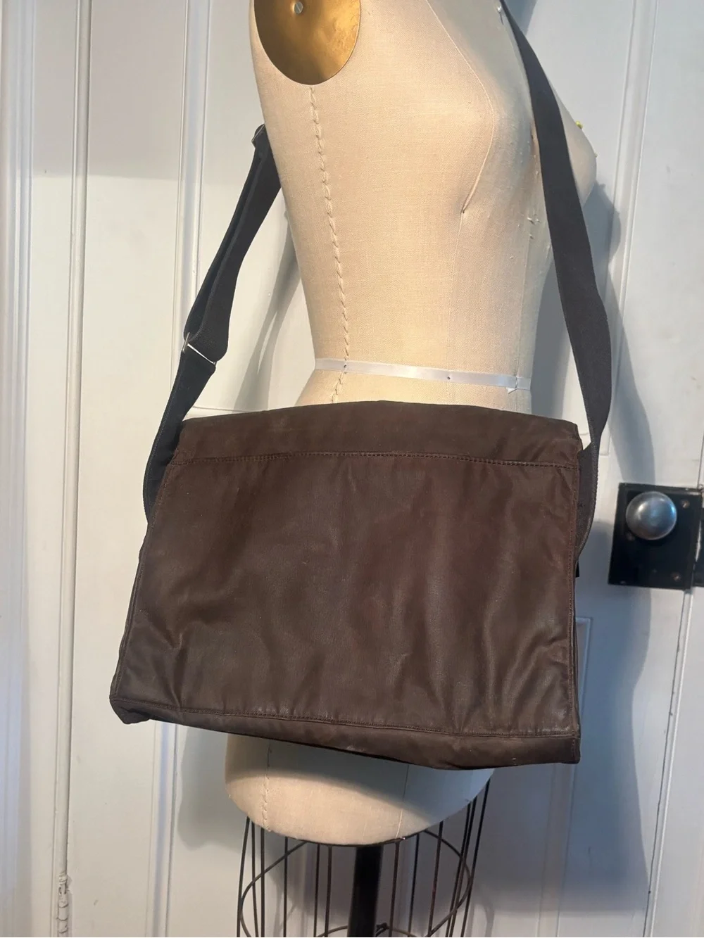 A Jack Spade Warren Street New York Brown Canvas Messenger Bag